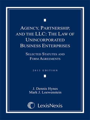 cover image of Agency, Partnership and the LLC
